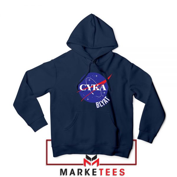 Cyka Blyat Nasa Navy Blue Hoodie