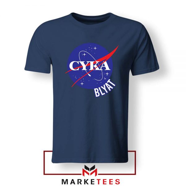 Cyka Blyat Nasa Navy Blue Tshirt