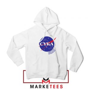 Cyka Blyat Nasa White Hoodie