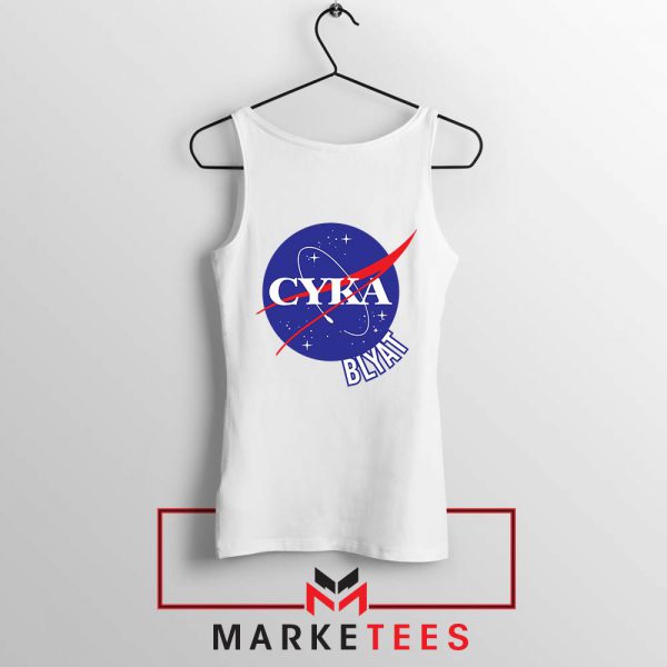 Cyka Blyat Nasa White Tank Top