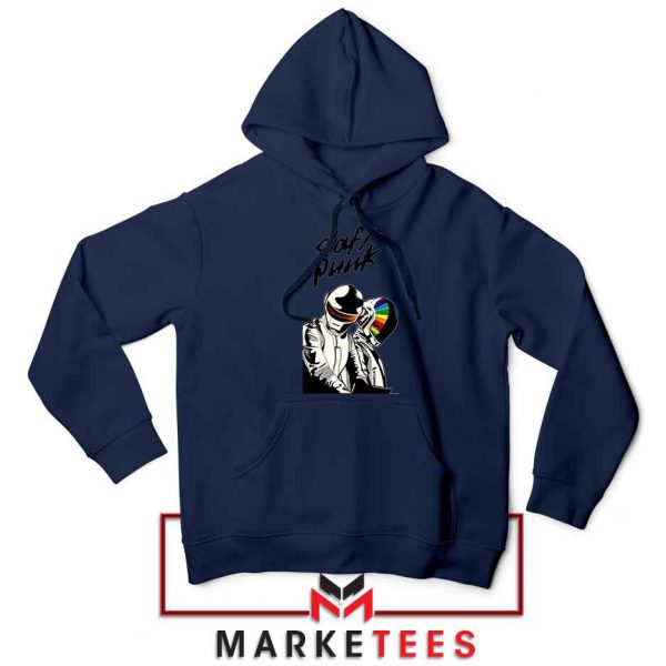 Daft Punk Music Duo Graphic Navy Blue Hoodie