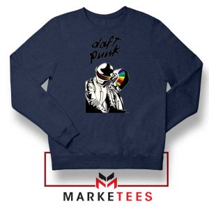 Daft Punk Music Duo Graphic Navy Blue Sweatshirt