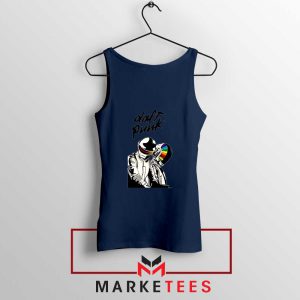 Daft Punk Music Duo Graphic Navy Blue Tank Top