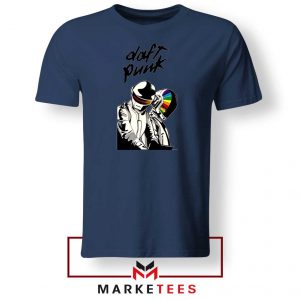 Daft Punk Music Duo Graphic Navy Blue Tee