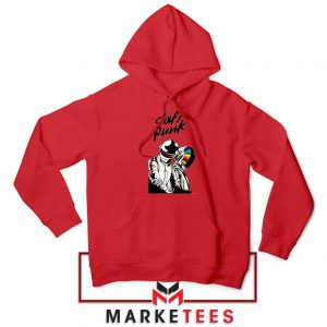 Daft Punk Music Duo Graphic Red Hoodie