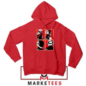 Daft Punk Music Duo Helmets Red Hoodie