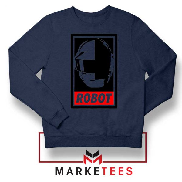 Daft Punk Music Robot Navy Blue Sweatshirt