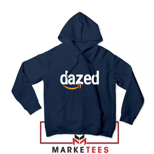 Dazed Smile Logo Navy Blue Hoodie