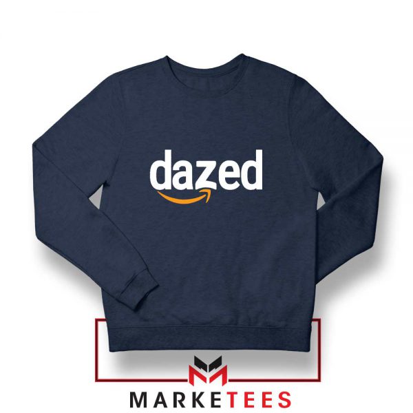 Dazed Smile Logo Navy Blue Sweatshirt