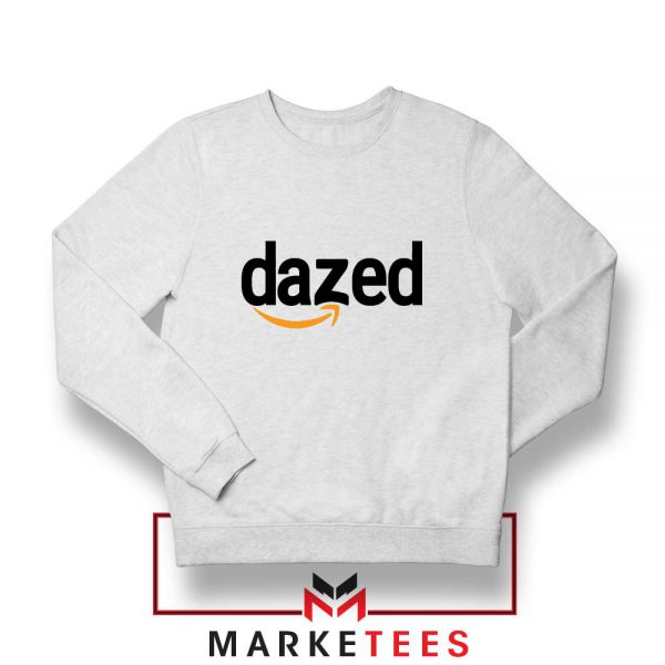Dazed Smile Logo White Sweatshirt