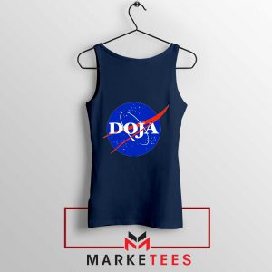 Doja Logo Nasa Best Parody Navy Blue Tank Top