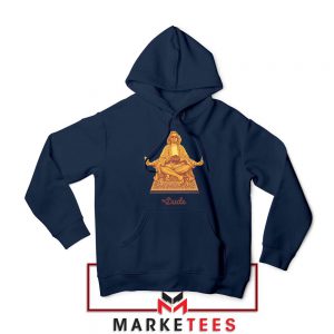 El Duderino Meditation Best Navy Blue Hoodie