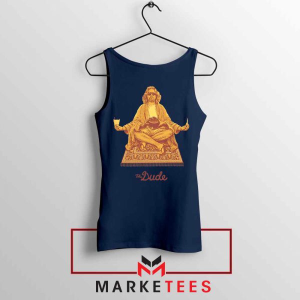 El Duderino Meditation New Navy Blue Tank Top