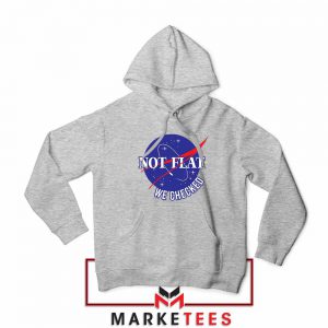 Funny NASA Not Flat Graphic Sport Grey Hoodie