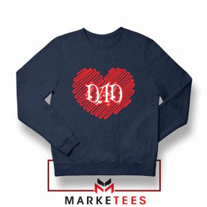 I Love Dad Graphic Navy Blue Sweatshirt