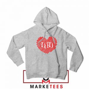 I Love Dad Graphic Sport Grey Hoodie