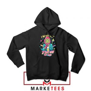 I Want You Tamagotchi Black Hoodie