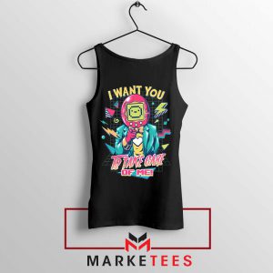 I Want You Tamagotchi Black Tank Top