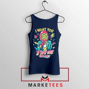 I Want You Tamagotchi Navy Blue Tank Top