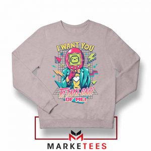 I Want You Tamagotchi Sport Grey Sweatshirt