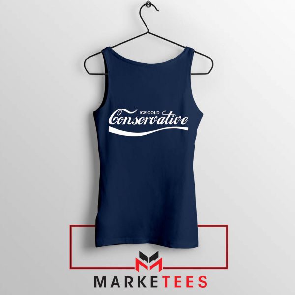 Ice Cold Conservative Funny Navy Blue Tank Top