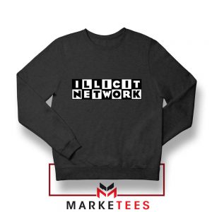 Illicit Network Graphic Black Sweatshirt