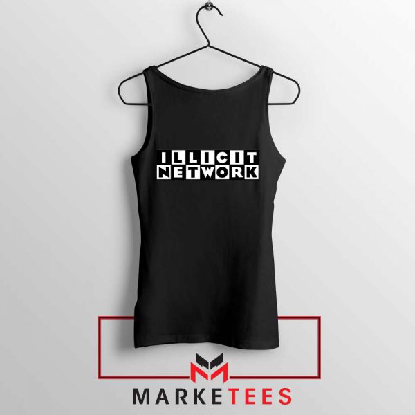 Illicit Network Graphic Black Tank Top