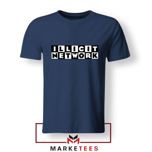 Illicit Network Graphic Navy Blue Tshirt