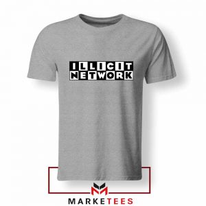 Illicit Network Graphic Sport Grey Tshirt