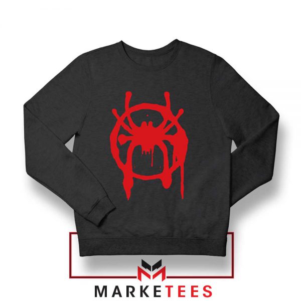 Into the Spider Miles Graphic Black Sweatshirt