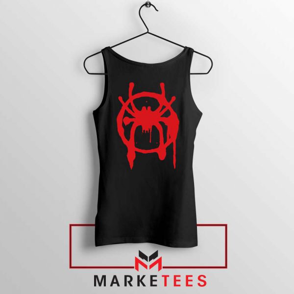 Into the Spider Miles Graphic Black Tank Top
