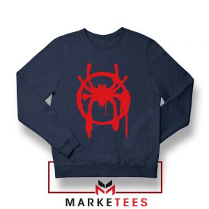 Into the Spider Miles Graphic Navy Blue Sweatshirt