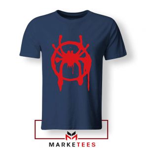 Into the Spider Miles Graphic Navy Blue Tshirt