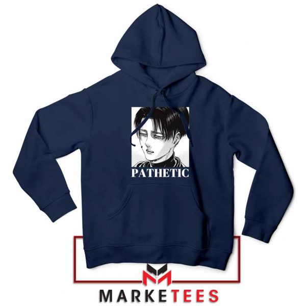 Levi Ackerman Pathetic Navy Blue Hoodie