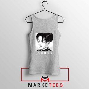 Levi Ackerman Pathetic Sport Grey Tank Top