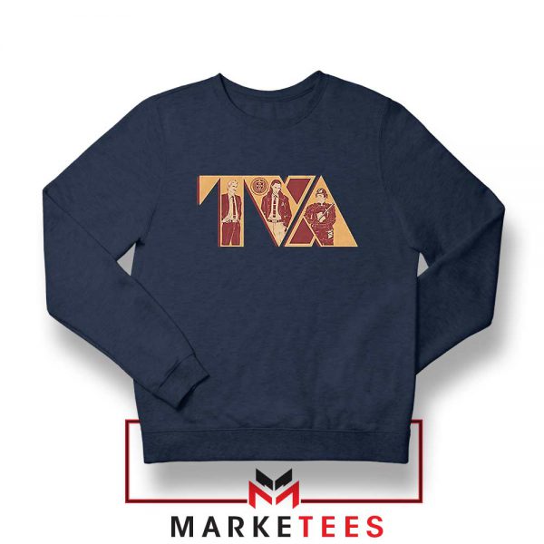 Loki TVA Time Variant Graphic Navy Blue Sweater