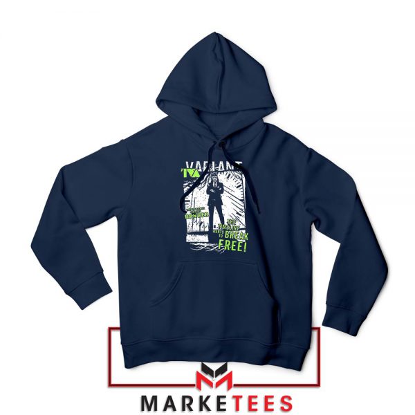 Loki TVA Timeline Marvel Graphic Navy Blue Hoodie