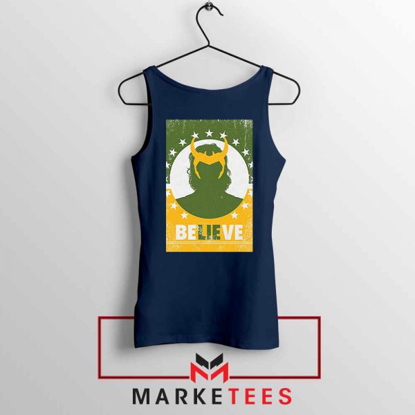 Loki The TVA Believe Cheap Navy Blue Tank Top