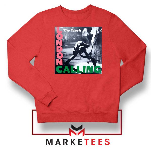 London Calling English Rock Red Sweater