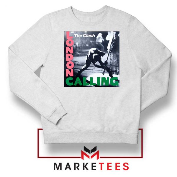 London Calling English Rock White Sweater