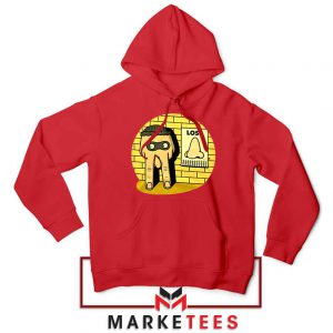 Lost Nose Dad Jokes Graphic Red Hoodie