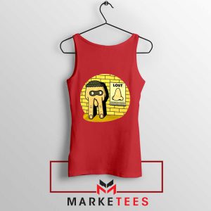 Lost Nose Dad Jokes Graphic Red Tank Top