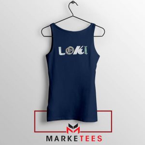 Marvel Loki Logo Best Graphic Navy Blue Tank Top