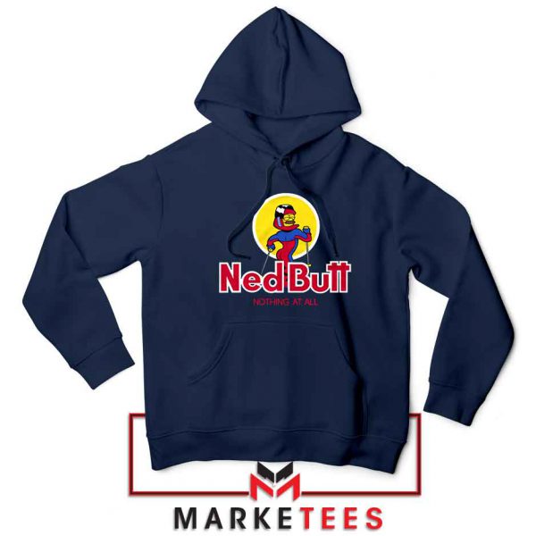 Ned Butt Simpson Parody Navy Blue Hoodie