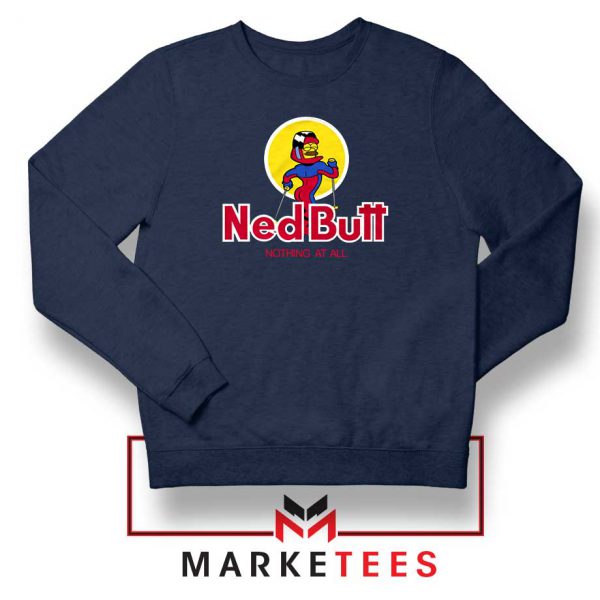 Ned Butt Simpson Parody Navy Blue Sweatshirt