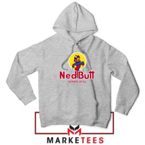 Ned Butt Simpson Parody Sport Grey Hoodie