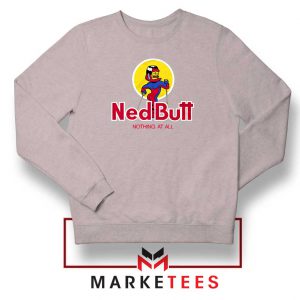 Ned Butt Simpson Parody Sport Grey Sweatshirt