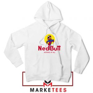 Ned Butt Simpson Parody White Hoodie