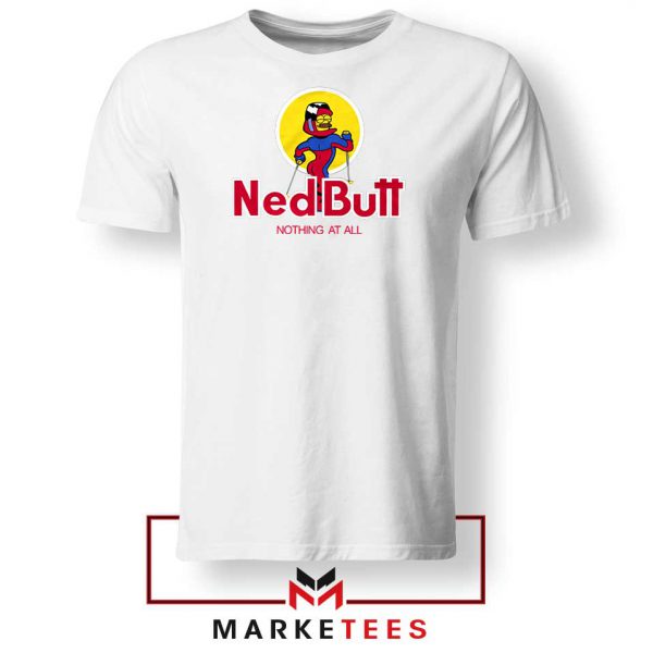 Ned Butt Simpson Parody White Tshirt