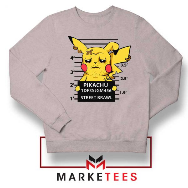Pikachu Street Brawl Crime Sport Grey Sweater